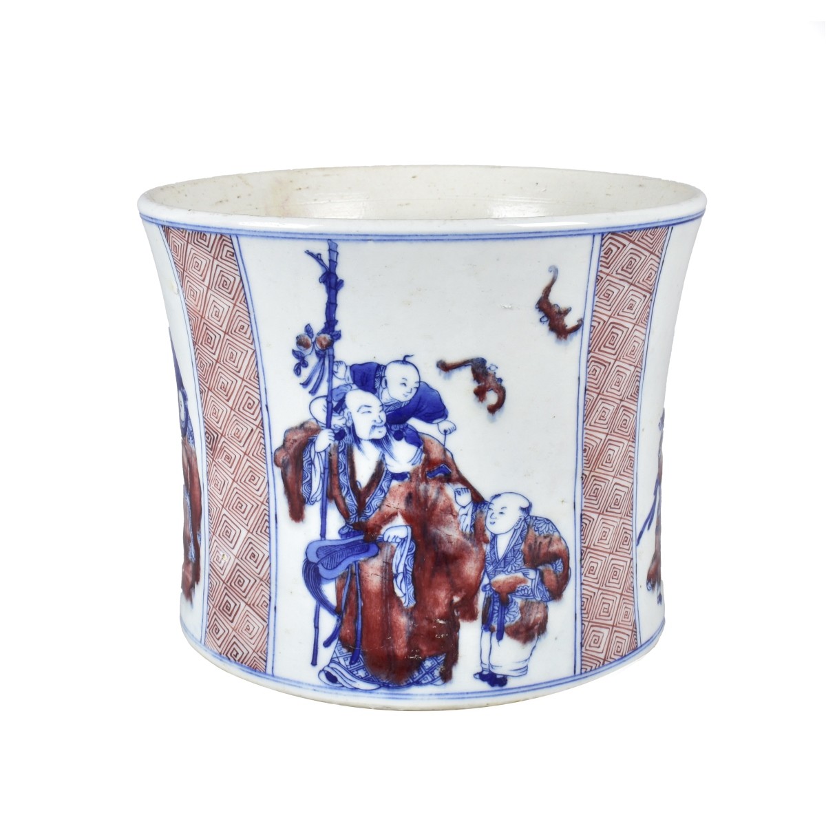 Large Chinese Porcelain Brush Pot