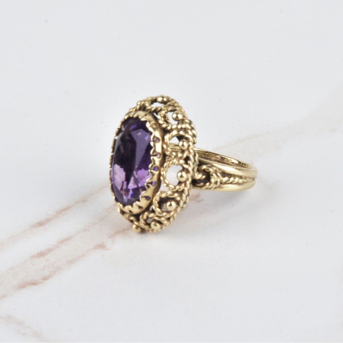 Amethyst and 14K Ring