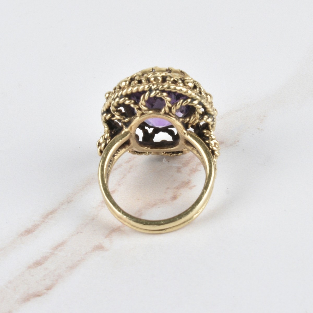 Amethyst and 14K Ring