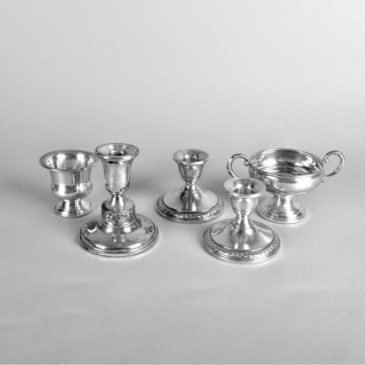 Five Vintage Weighted Sterling Tableware