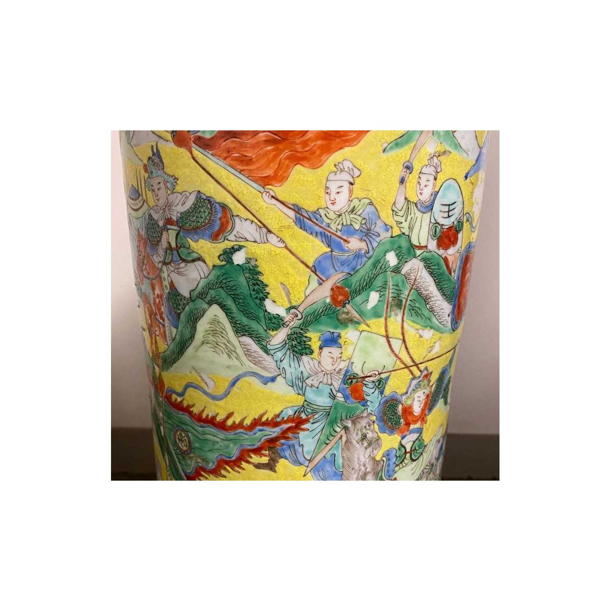 19/20C Enameled Chinese Umbrella Stand