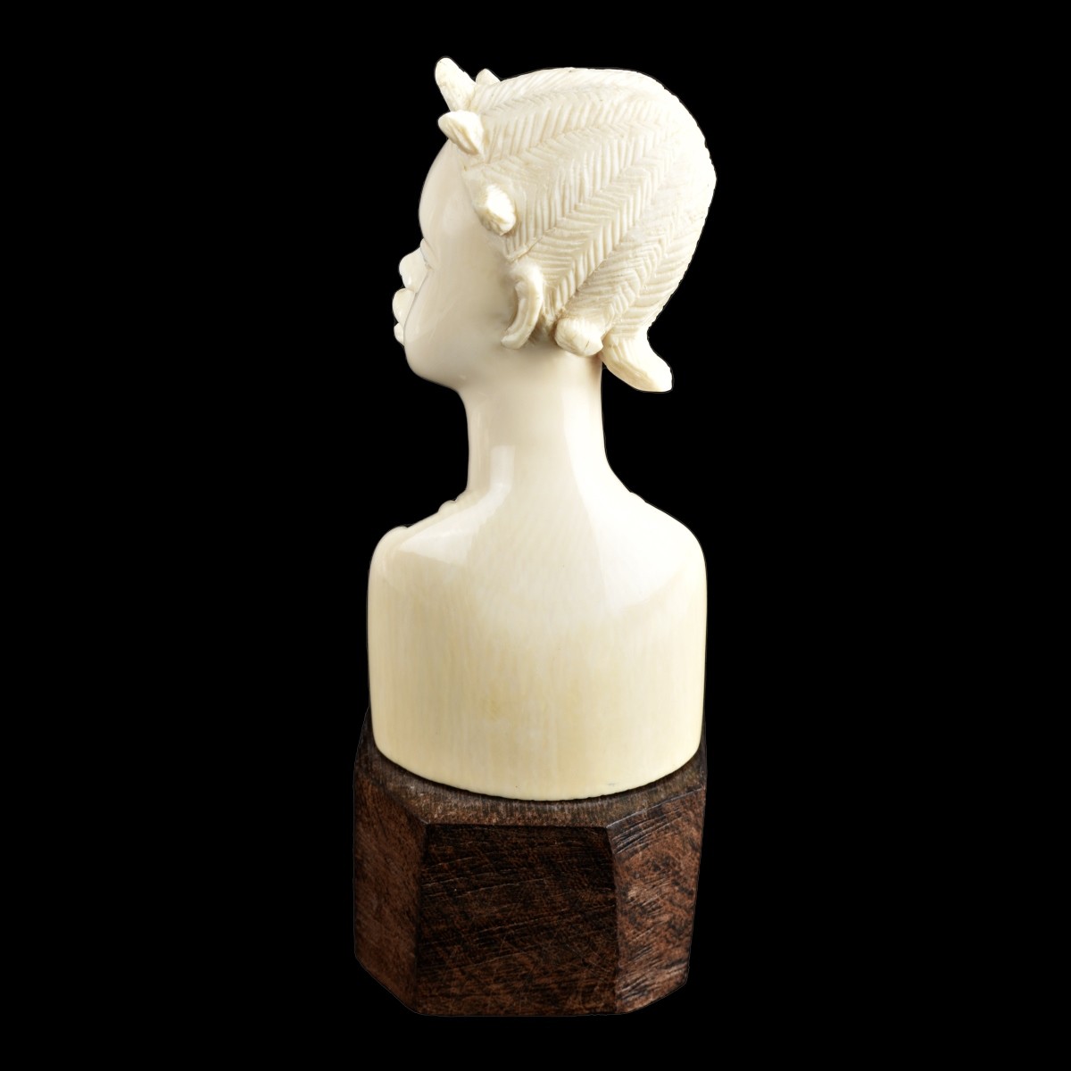 Antique African Carved Bust of a Woman