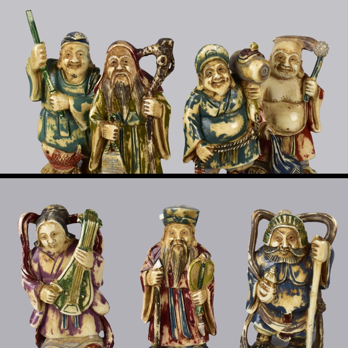 Antique Japanese 7 Lucky Gods