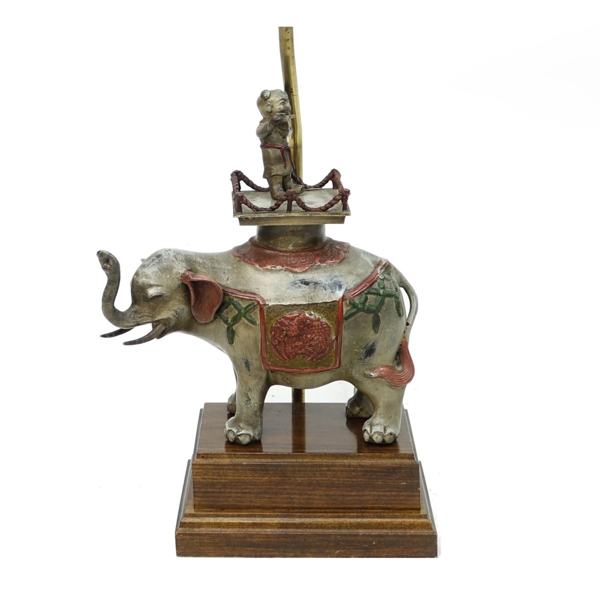 Chinese Elephant Sculpture Mounted as a Lamp