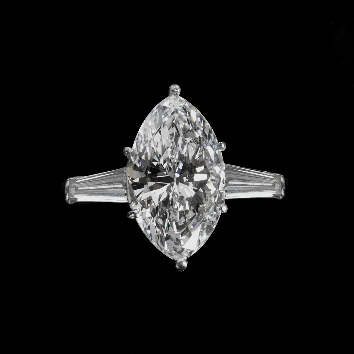 GIA 4.01ct. Diamond and Platinum Ring