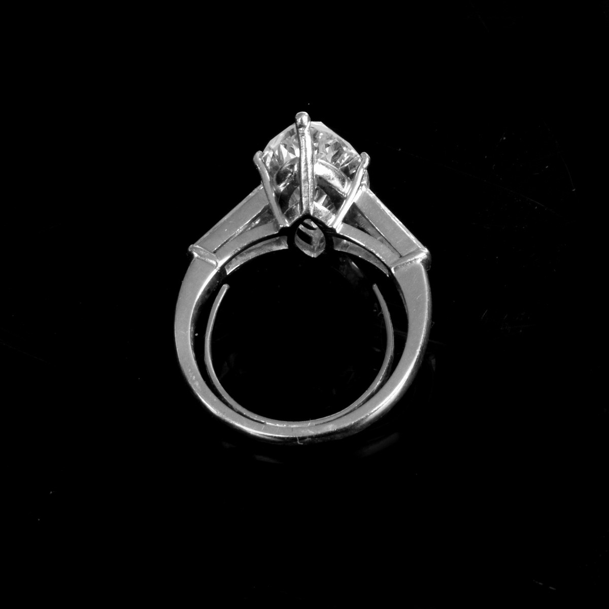 GIA 4.01ct. Diamond and Platinum Ring