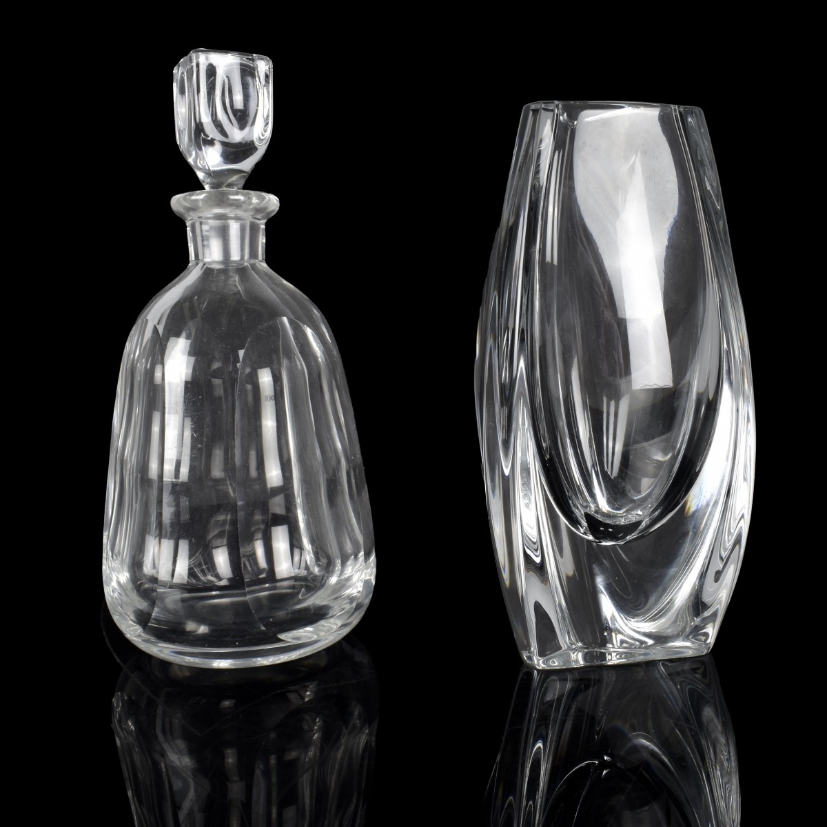 Two Vintage Crystal Tableware