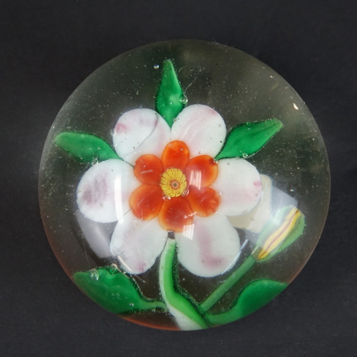 Antique Baccarat Clematis Art Glass Paperweight