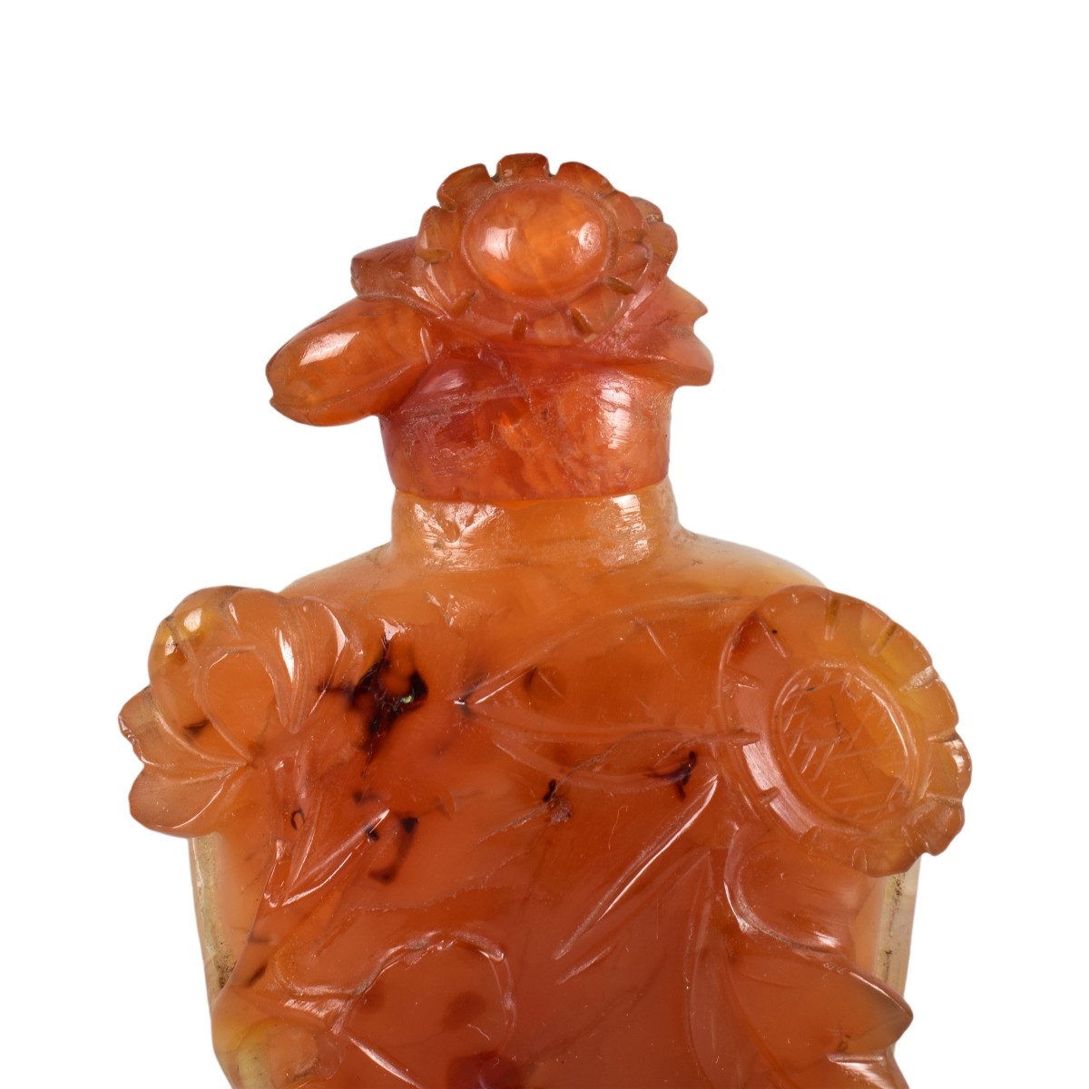 Antique Chinese Carved Agate Snuff Bottle