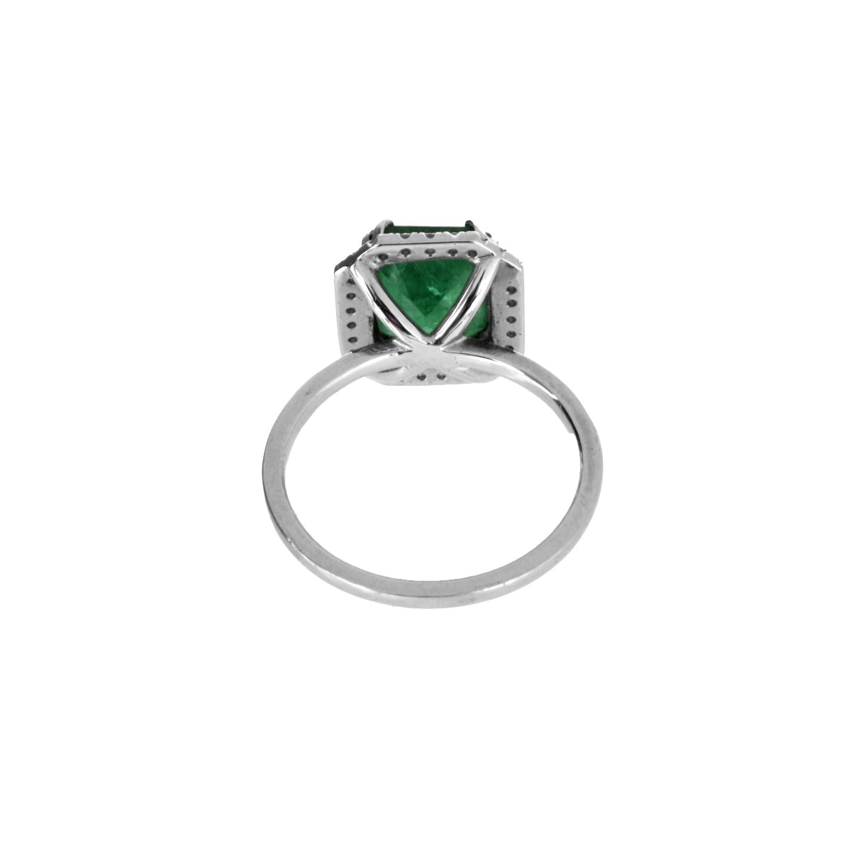 Emerald, Diamond and 18K Ring