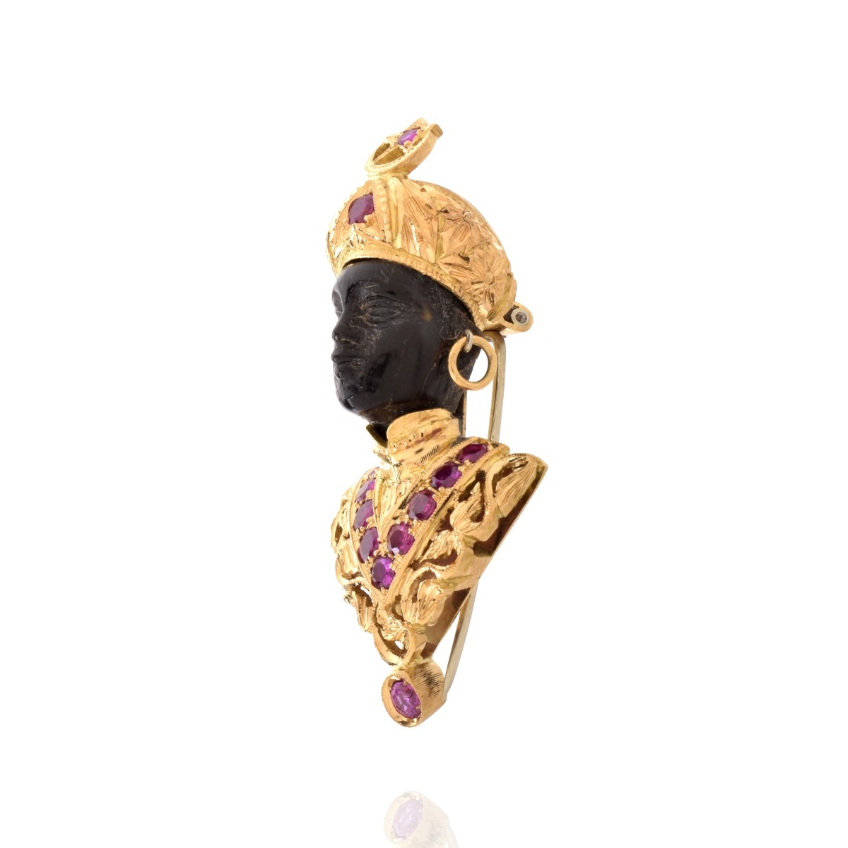 G. Nardi Gemstone and 18K Brooch