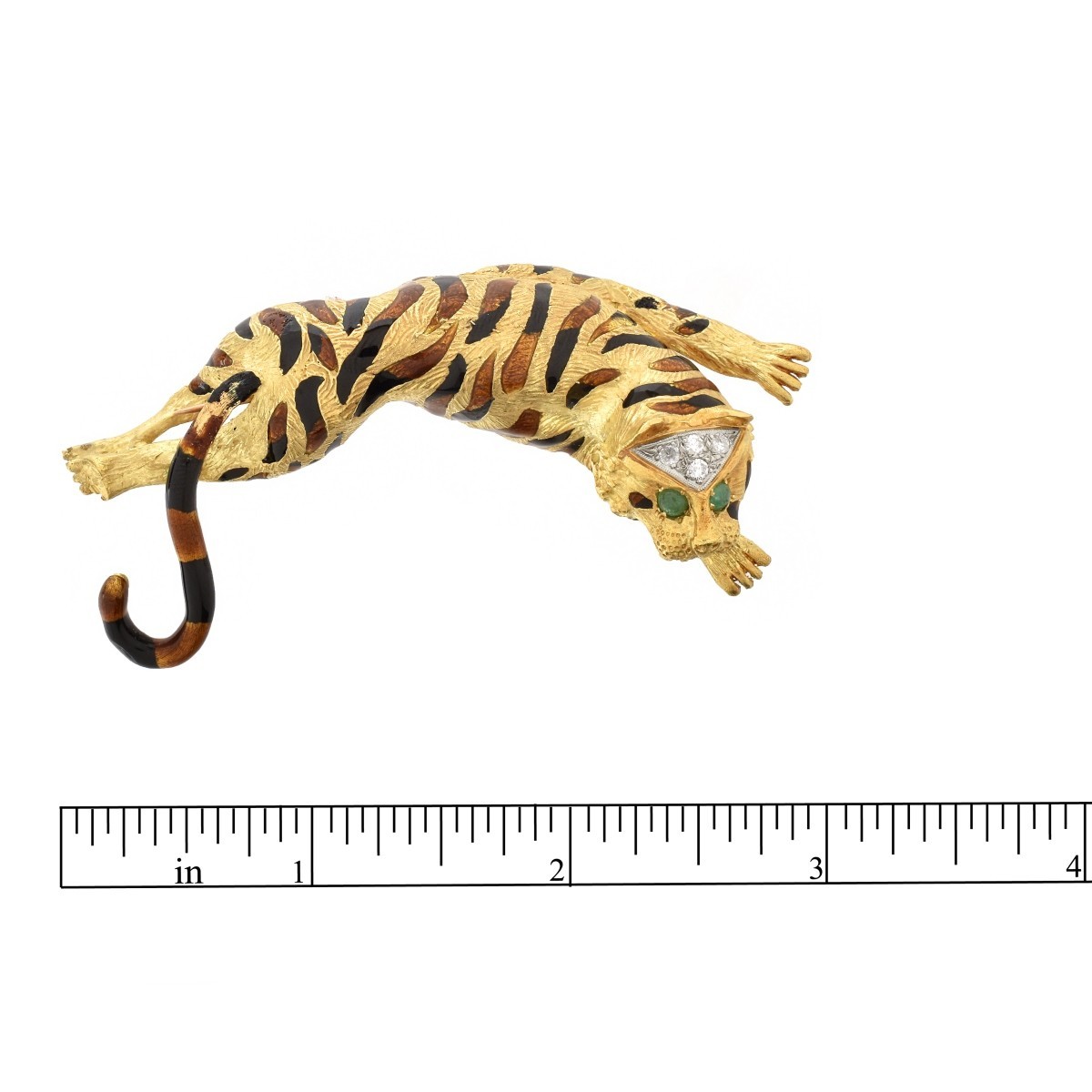 18K Tiger Brooch