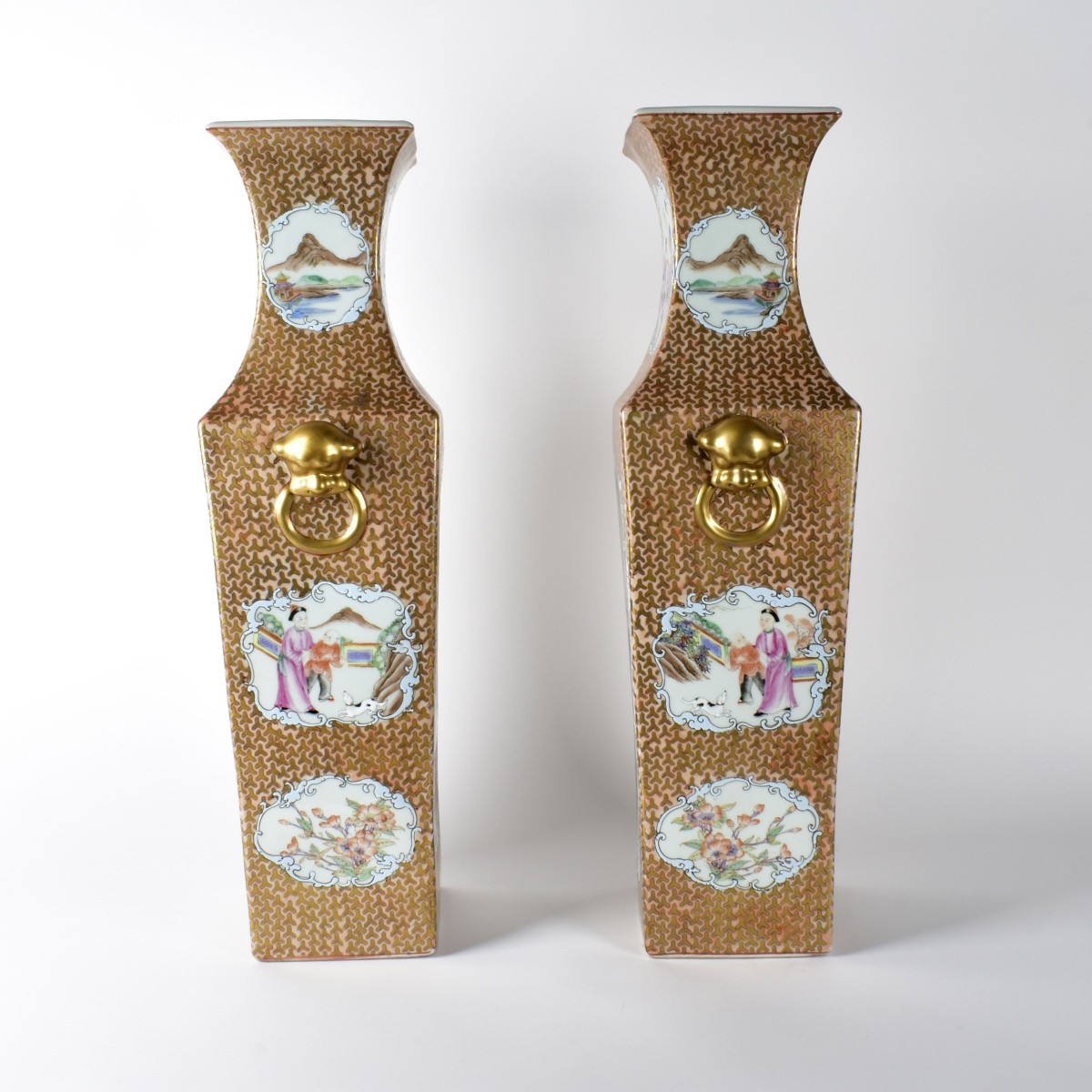 Pair of Chinese Export Porcelain Vases