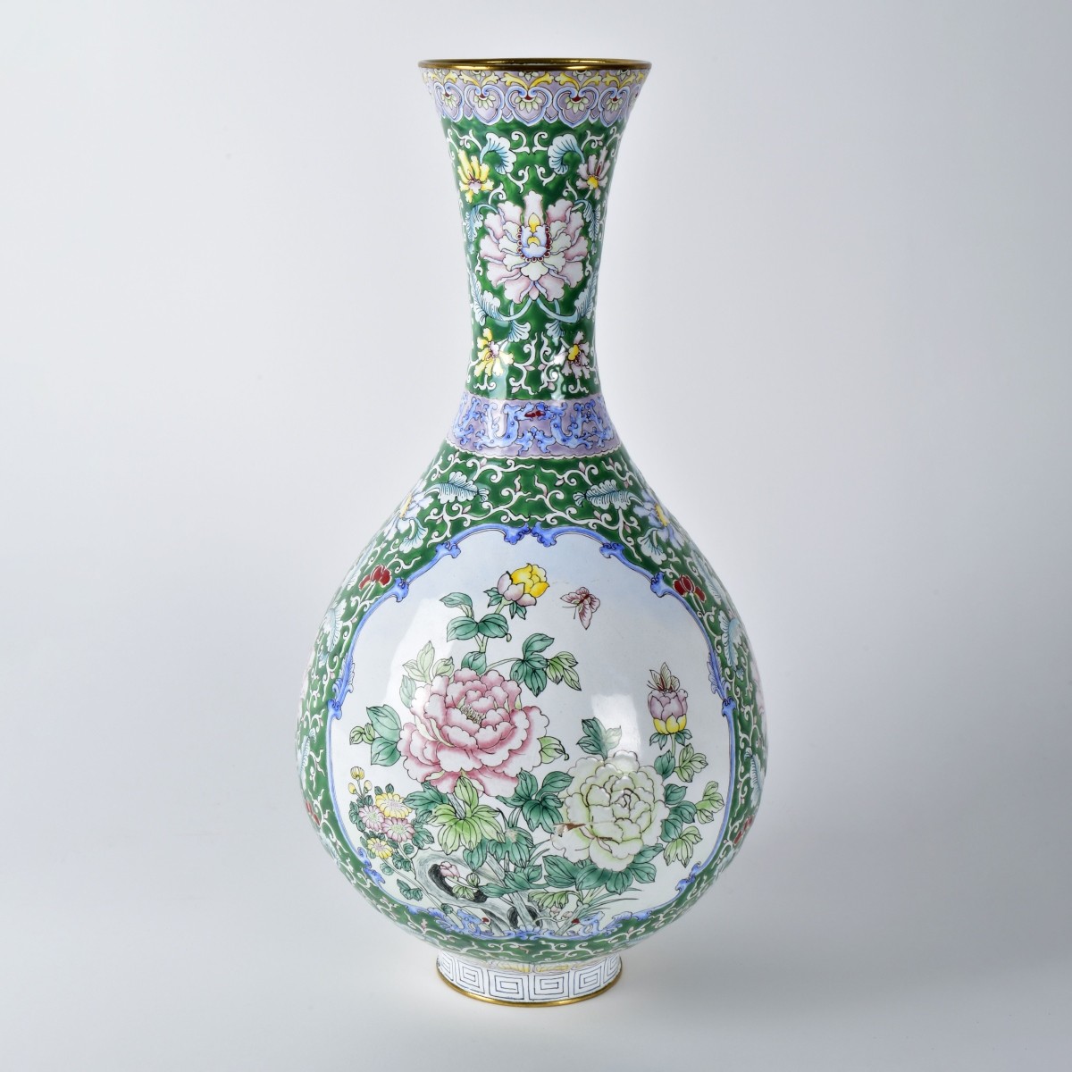 Large Chinese Enamel Vase