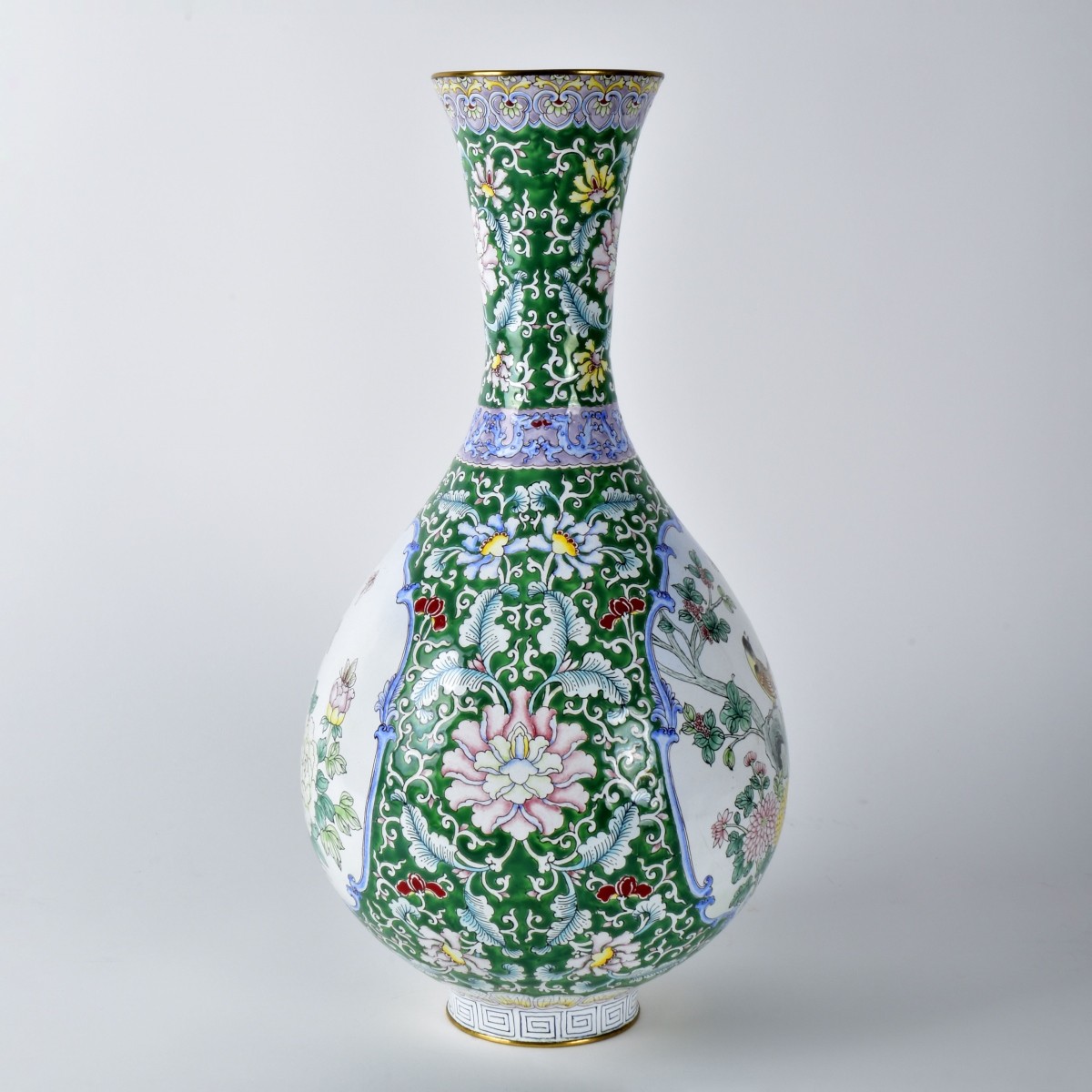 Large Chinese Enamel Vase