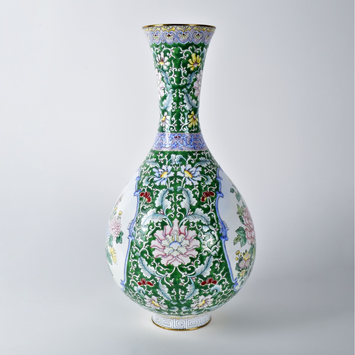 Large Chinese Enamel Vase