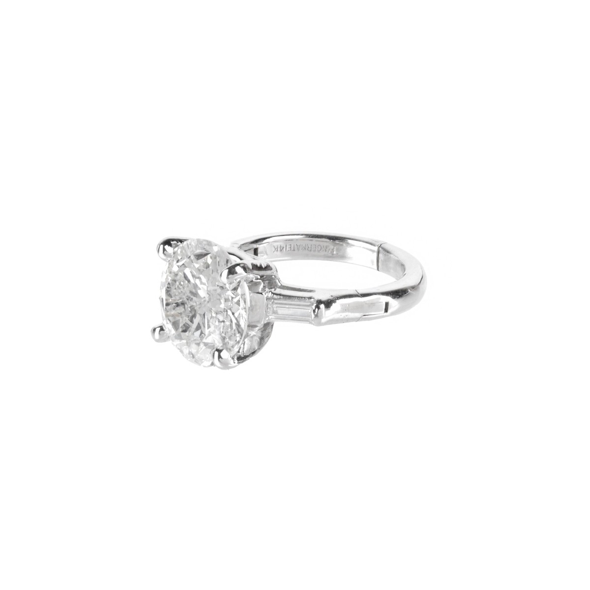 EGL 6.55ct Diamond and 14K Ring