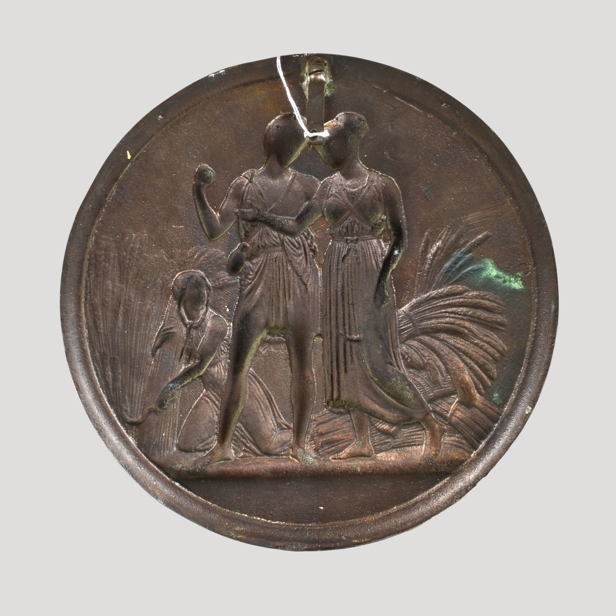 Classic Greek Relief Bronze Plaque