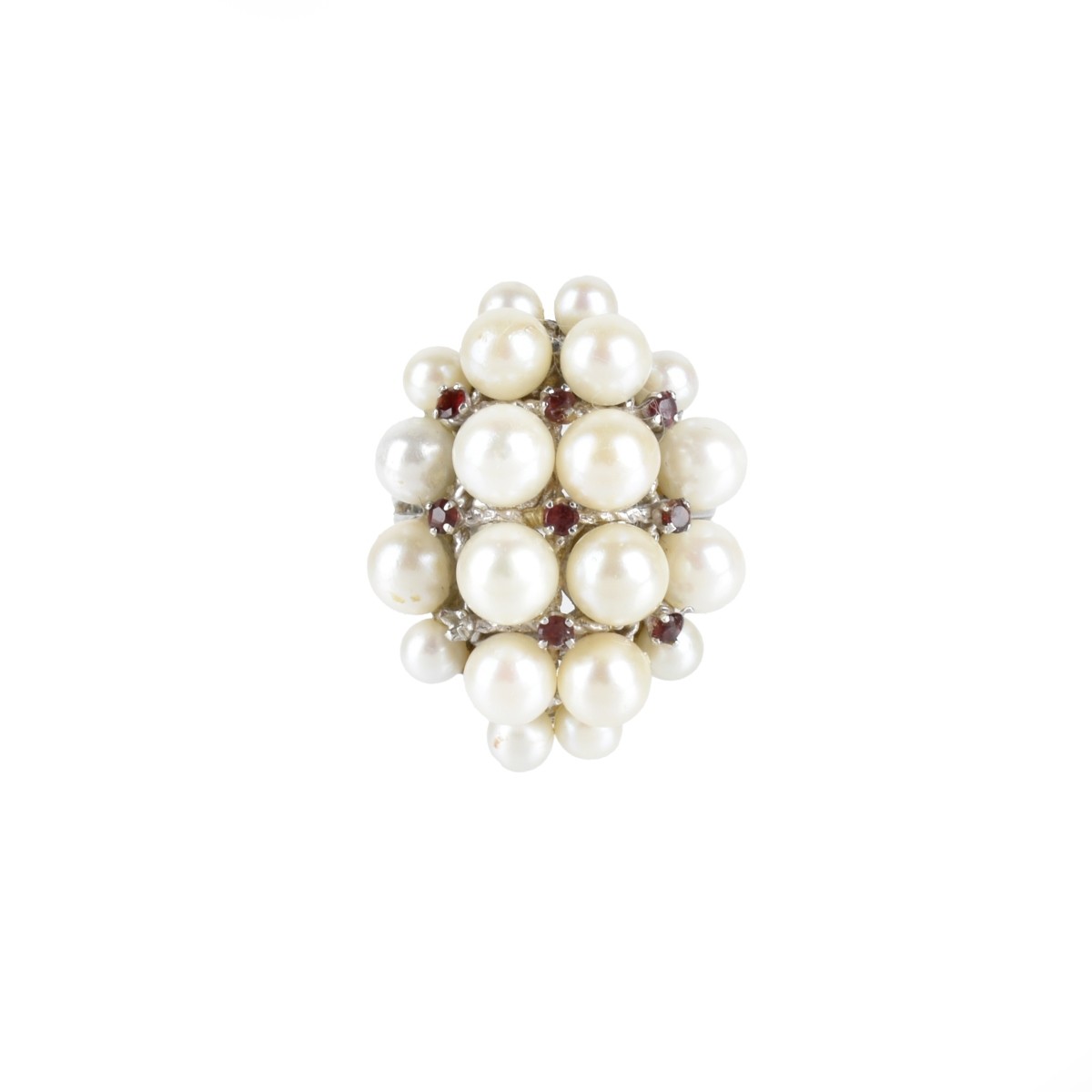 Pearl, Ruby and 18K Ring