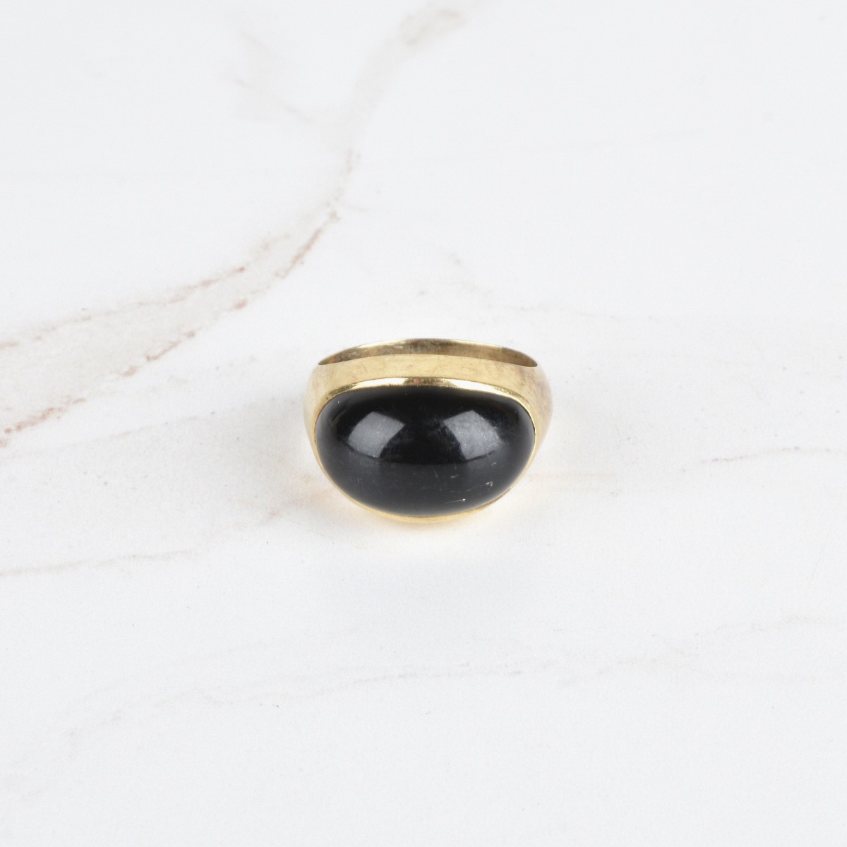 14K and Black Onyx Ring