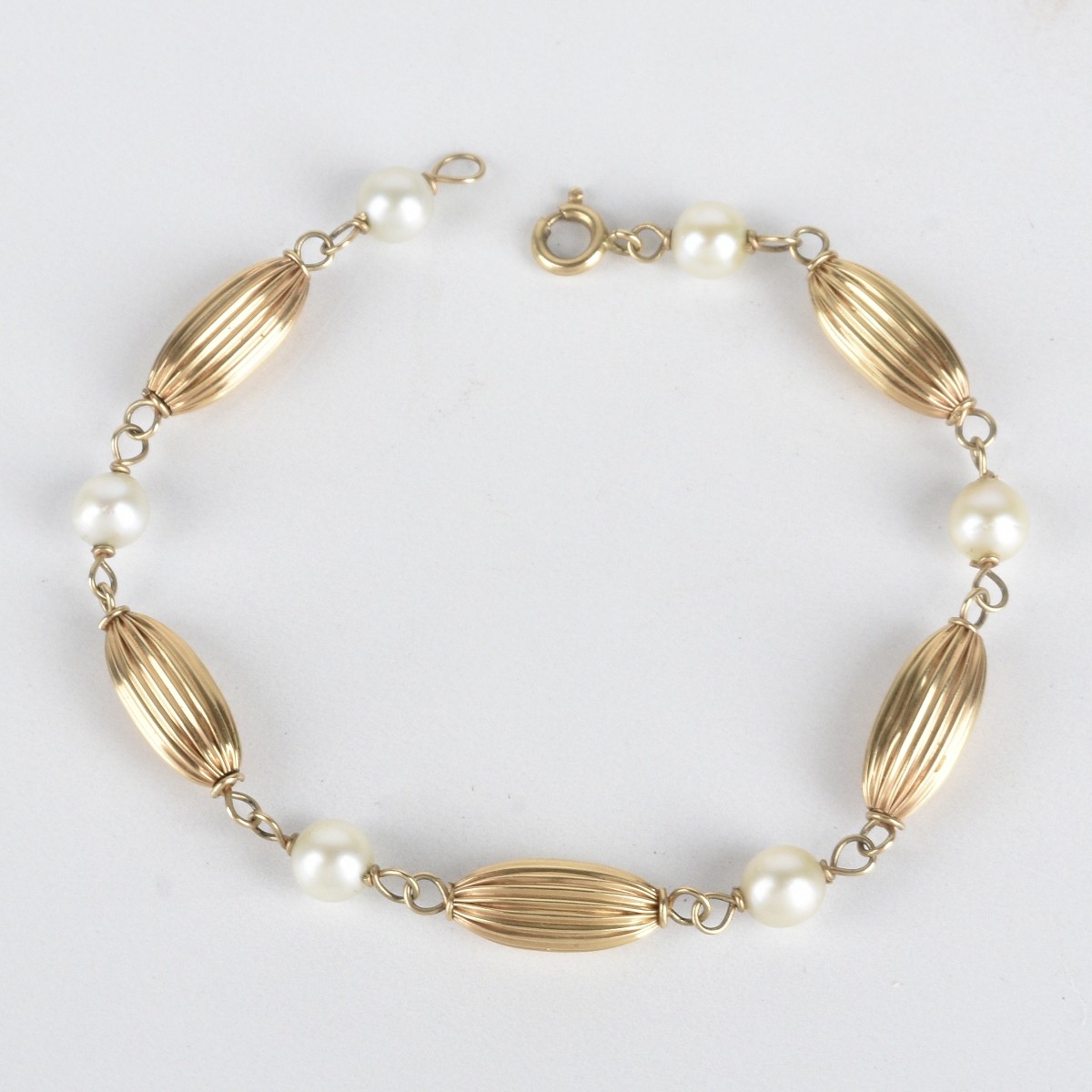 Pearl and 14K Bracelet