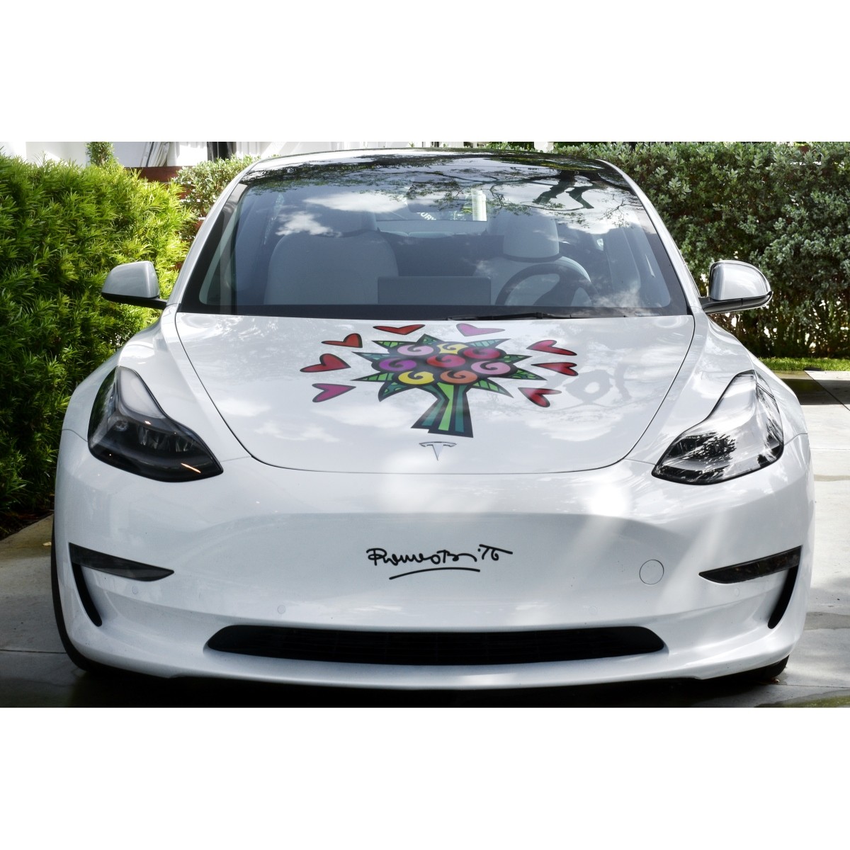 2022 Tesla Model 3 with Romero Britto Art