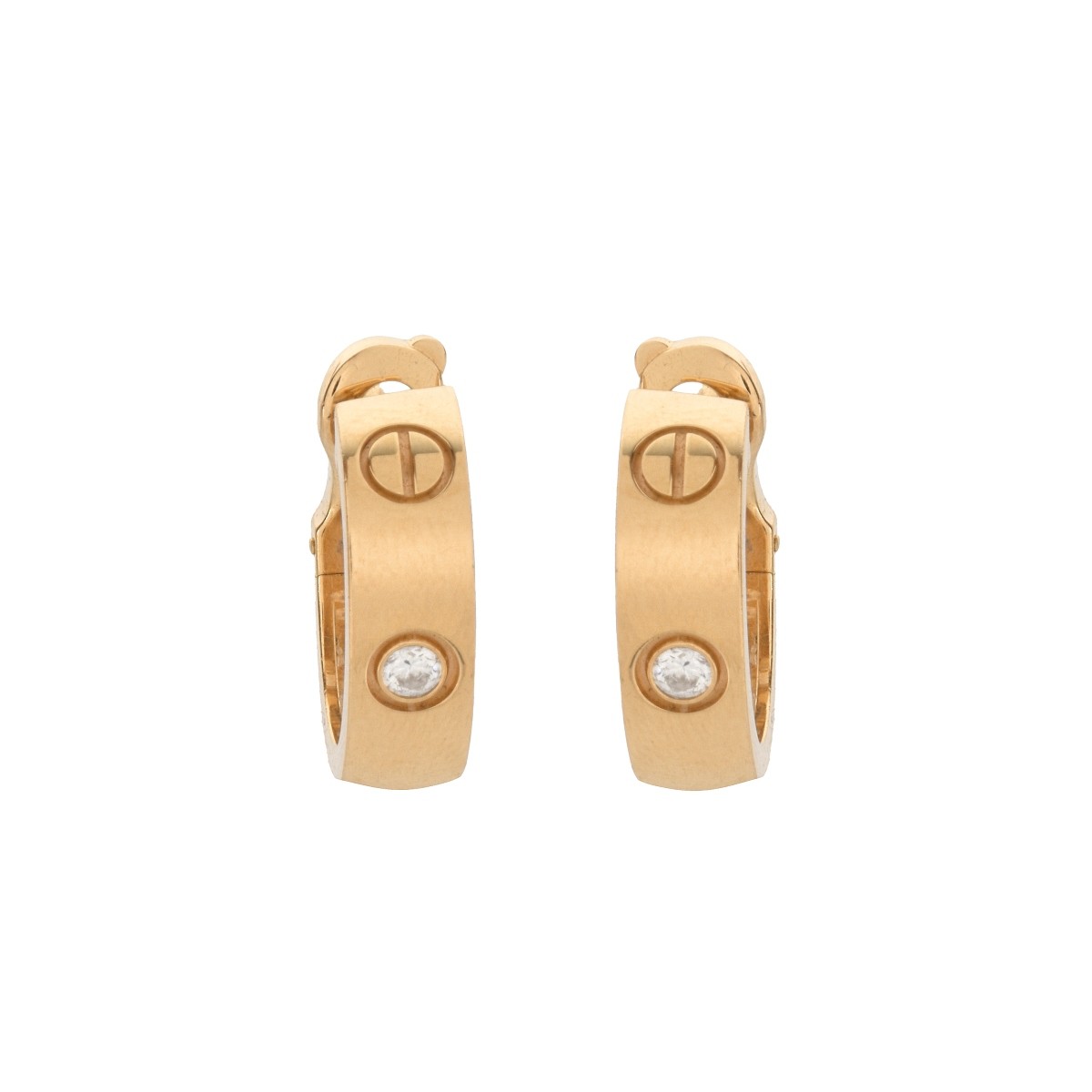 Cartier Diamond and 18K Love Earrings