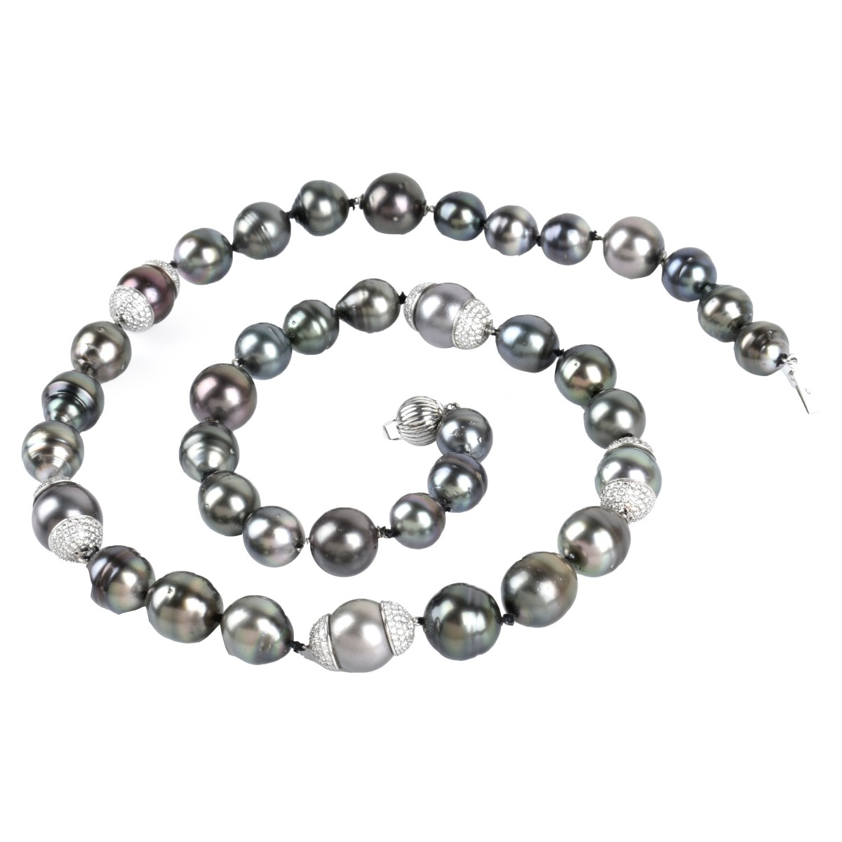 Pearl, Diamond and 18K Necklace