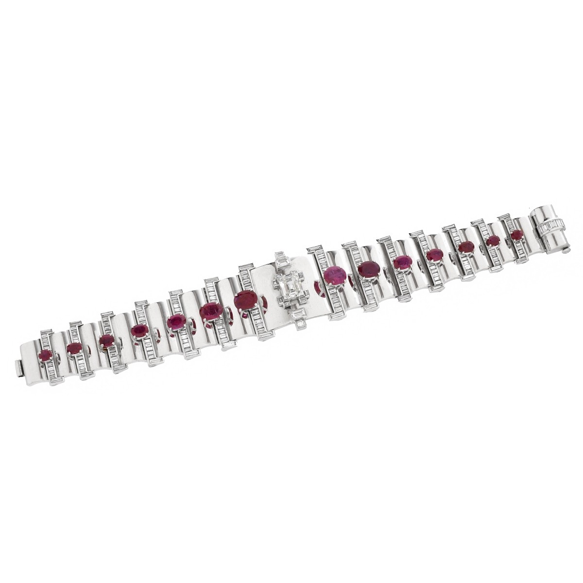 Diamond, Burma Ruby and 18K Bracelet