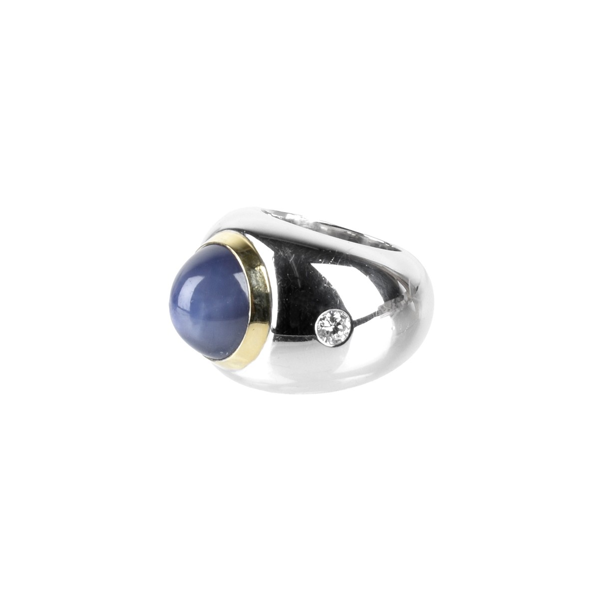 Garrard Sapphire, Diamond and 18K Ring