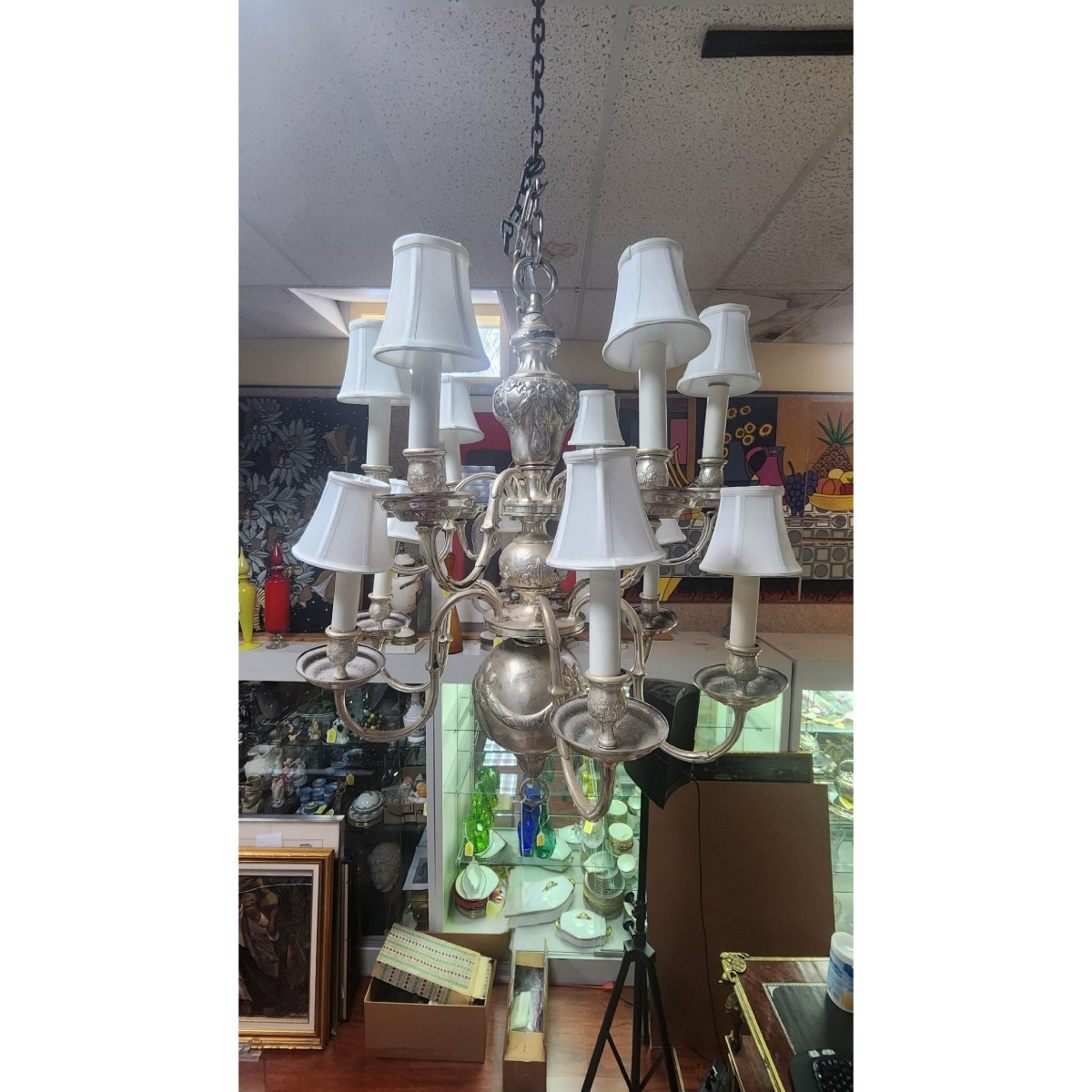 20th C. Louis XVI Style 12-Arm Chandelier