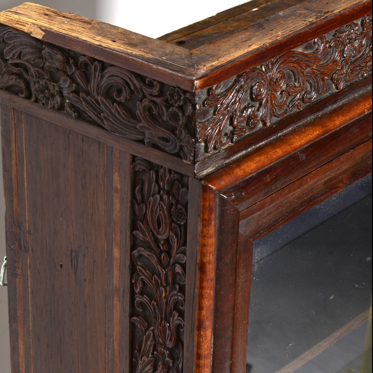 19C Small Wooden Display Cabinet