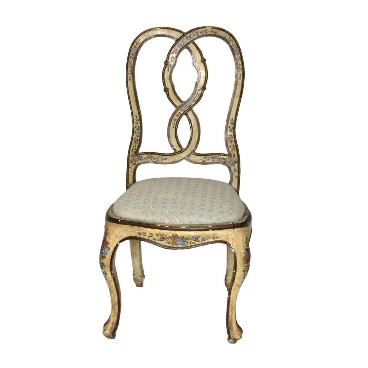 Antique Italian Baroque Style Side Chair