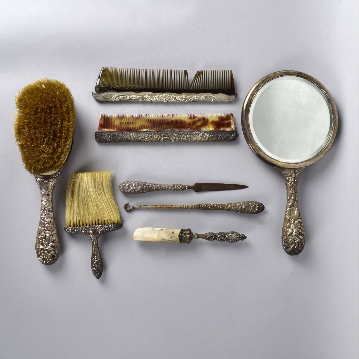 Seven Sterling Vanity Items