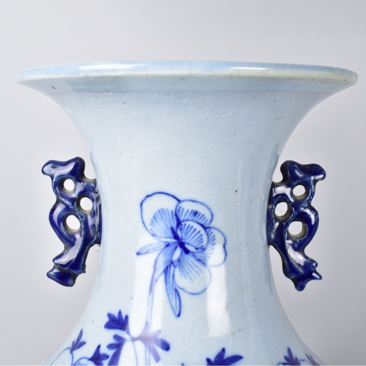 Pair Chinese Blue and White Vases