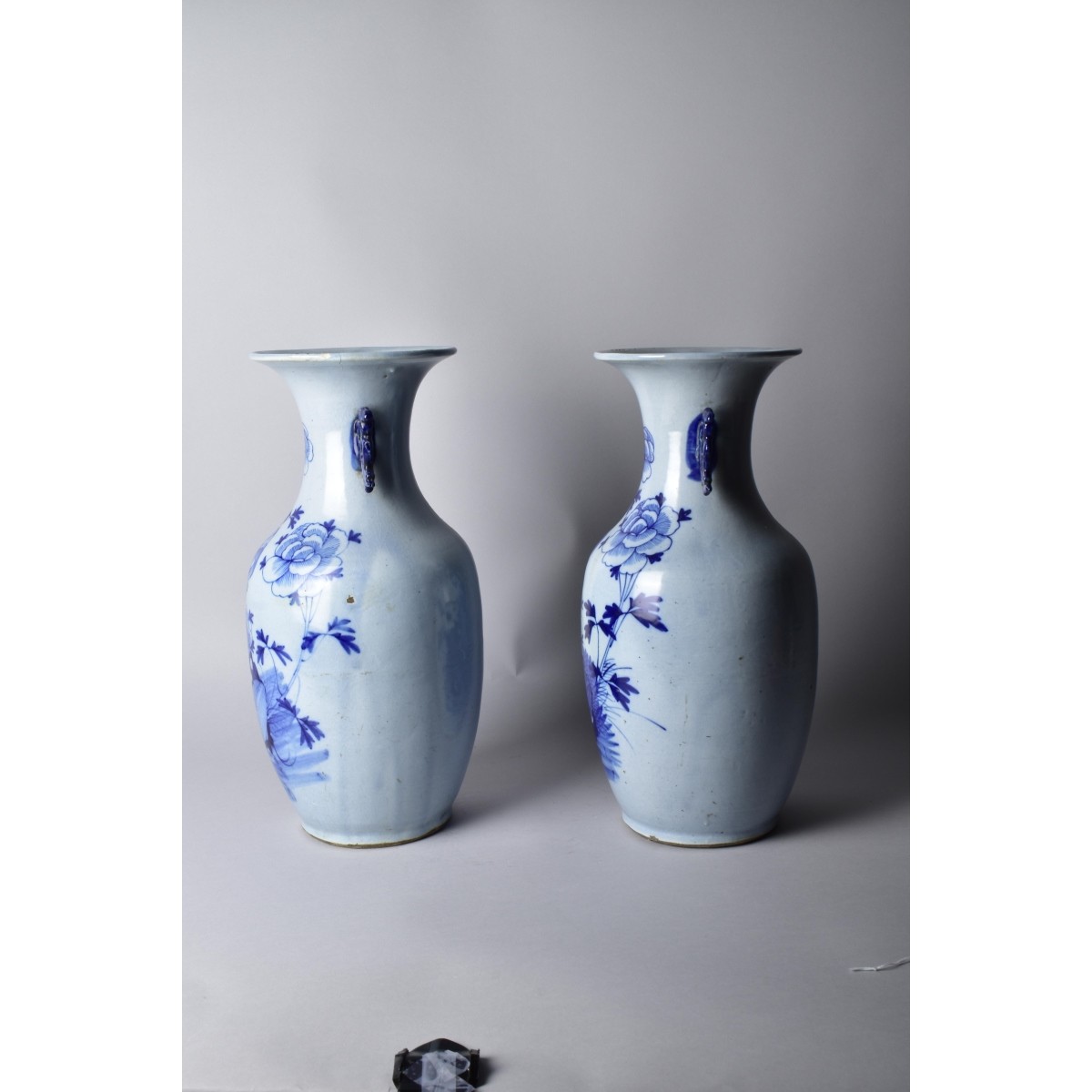 Pair Chinese Blue and White Vases