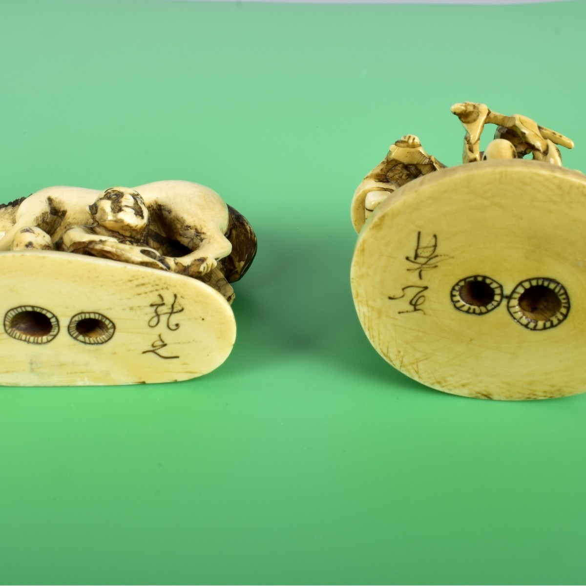 Two Antique Japanese Netsuke Groups