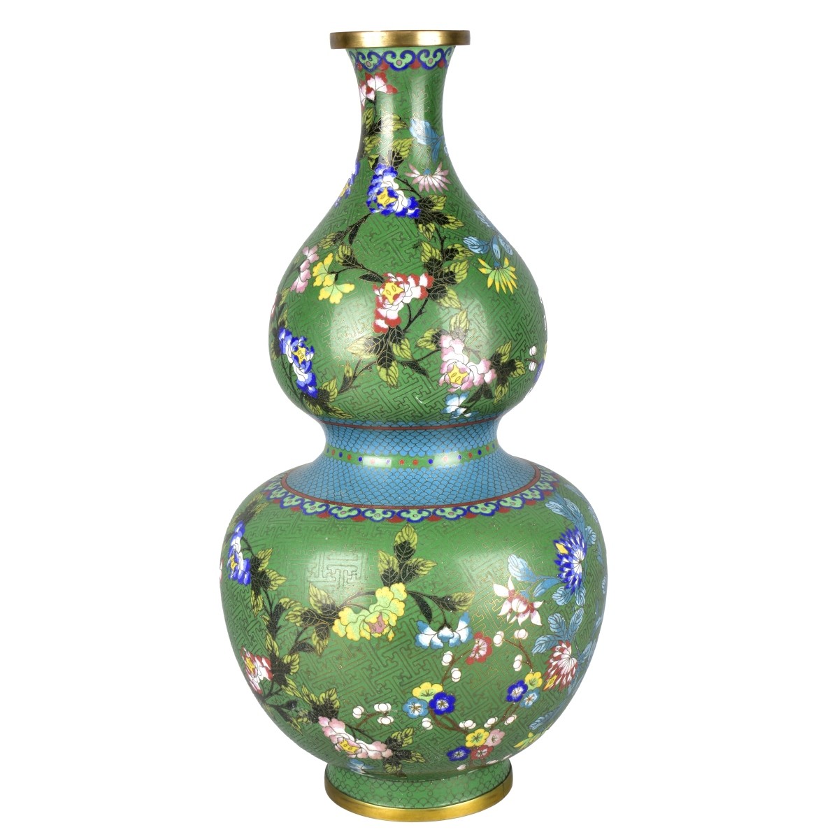 Chinese Cloisonne Enamel Double Gourd Vase