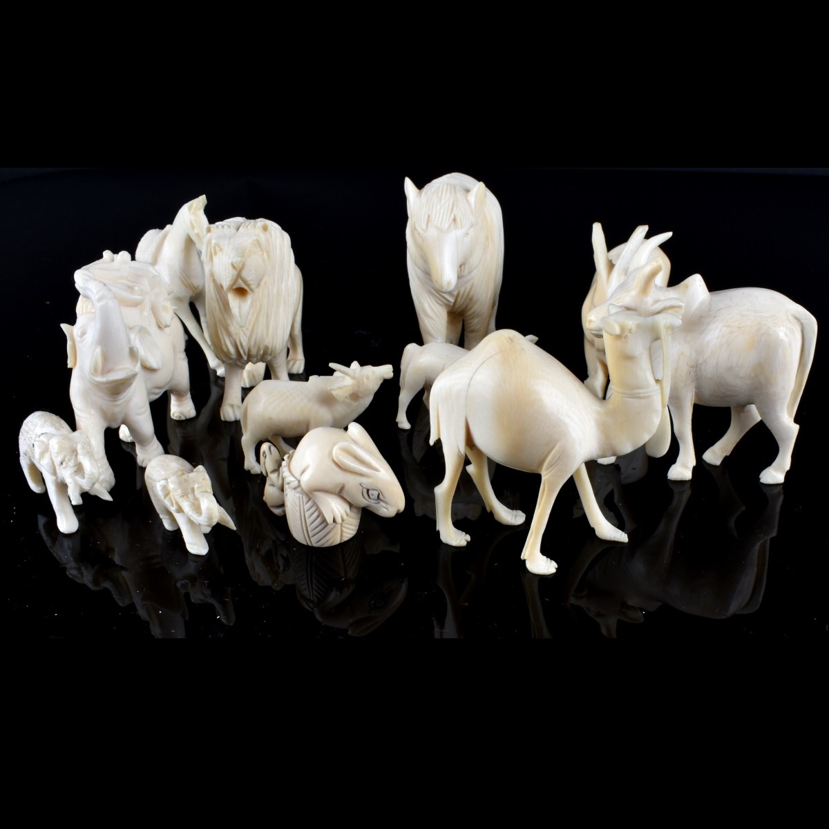 Oriental Carved Miniature Animal Figures