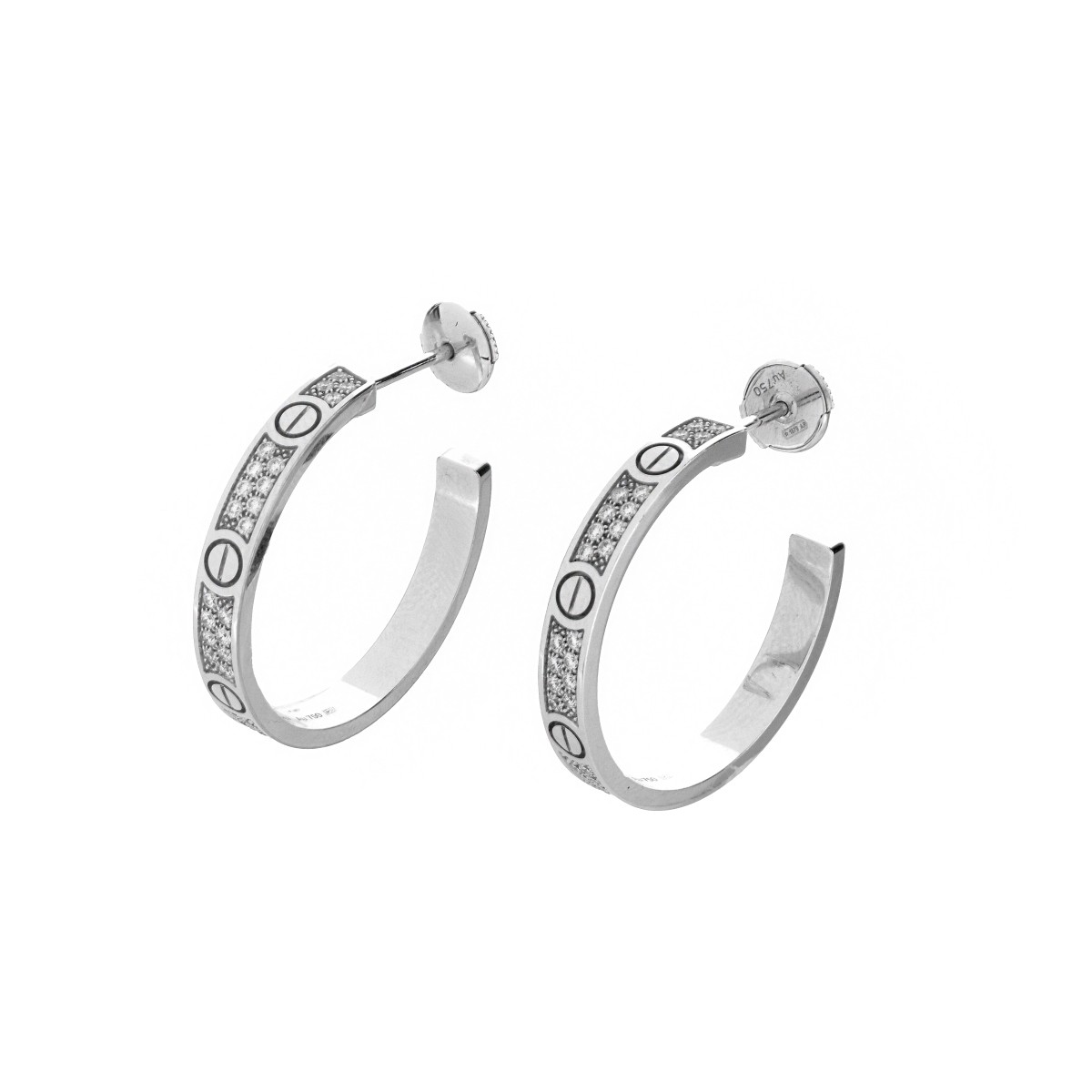 Cartier Diamond and 18K Earrings