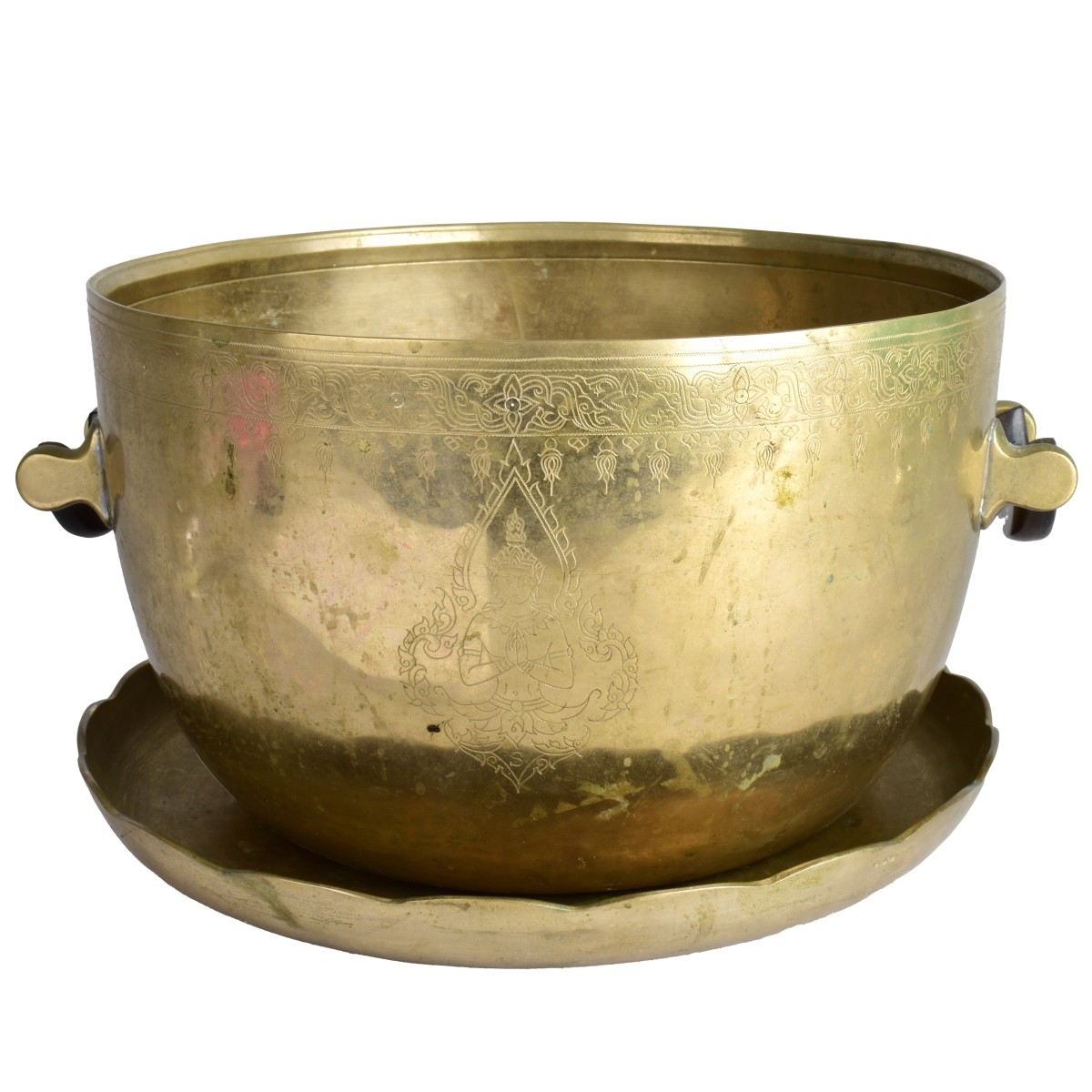 Indian Brass Bowl and Plate