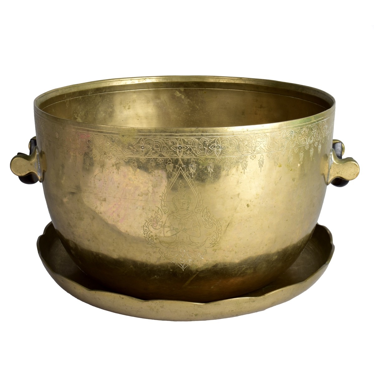 Indian Brass Bowl and Plate