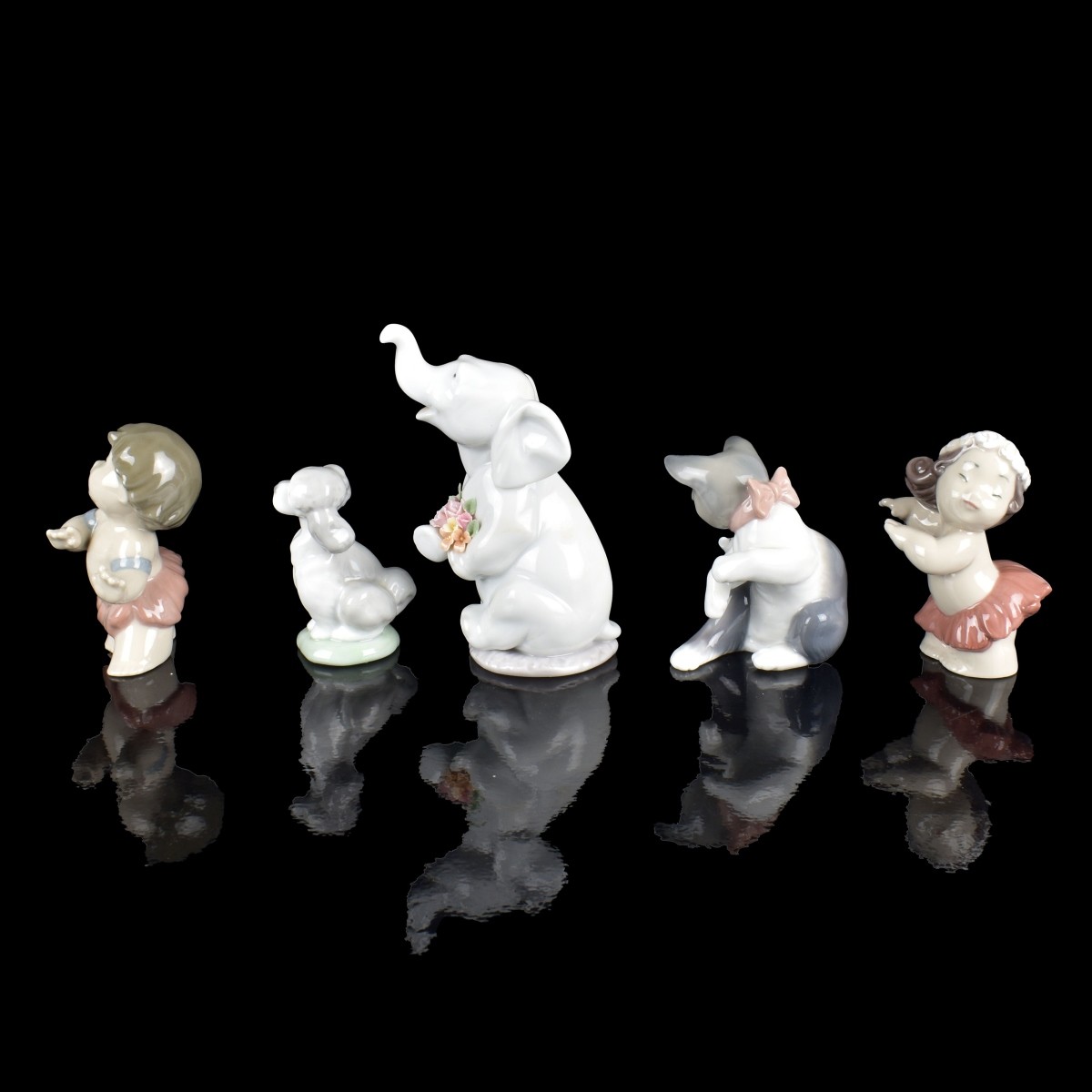 Five Assorted Lladro Porcelain Figurines