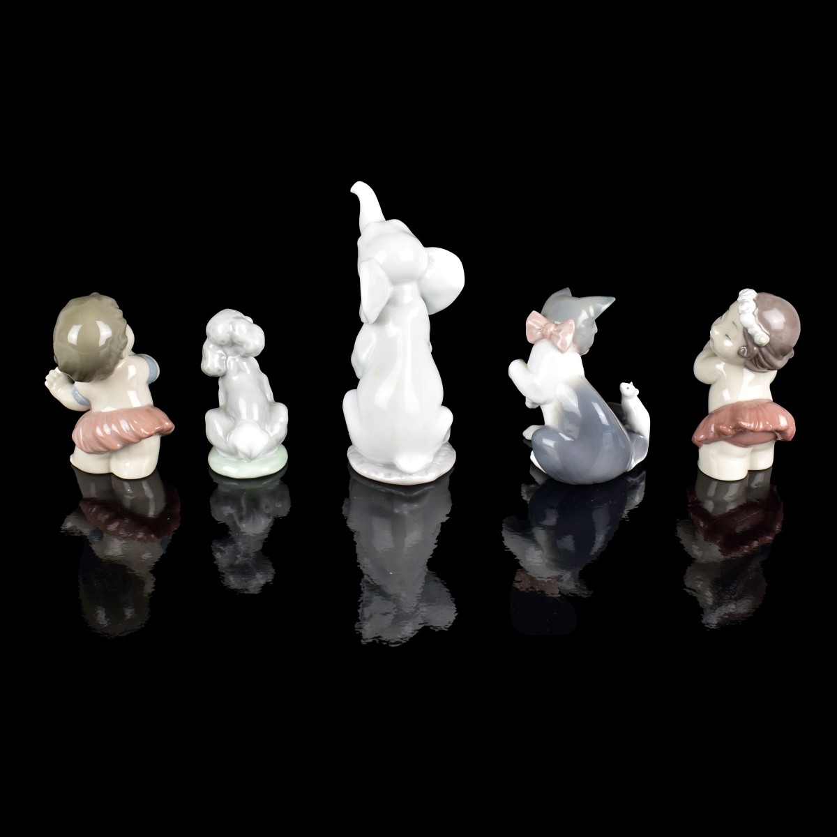 Five Assorted Lladro Porcelain Figurines