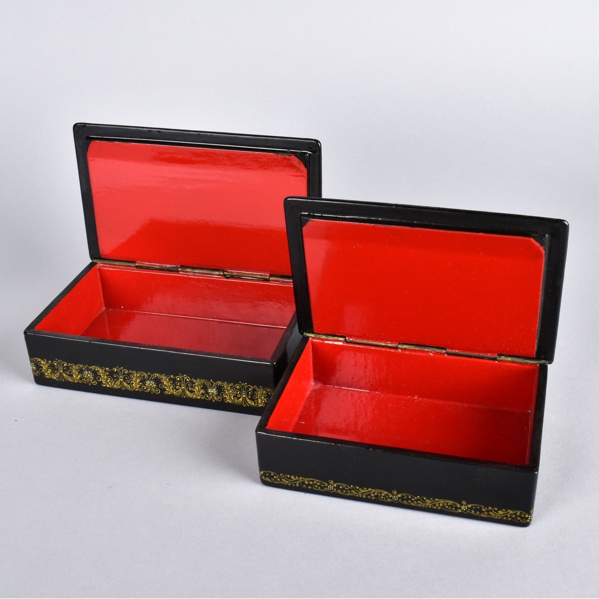 Two Vintage Russian Lacquer Boxes