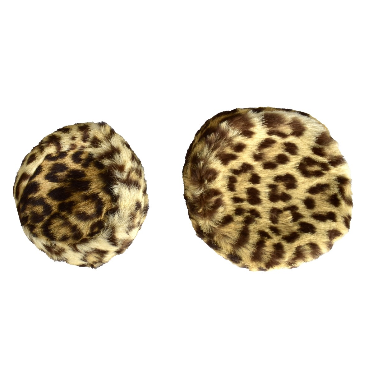 Two Genuine Leopard Skin Hats