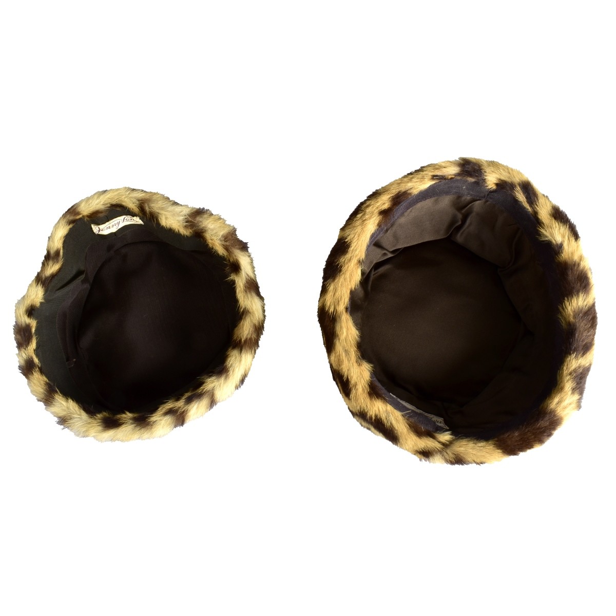 Two Genuine Leopard Skin Hats