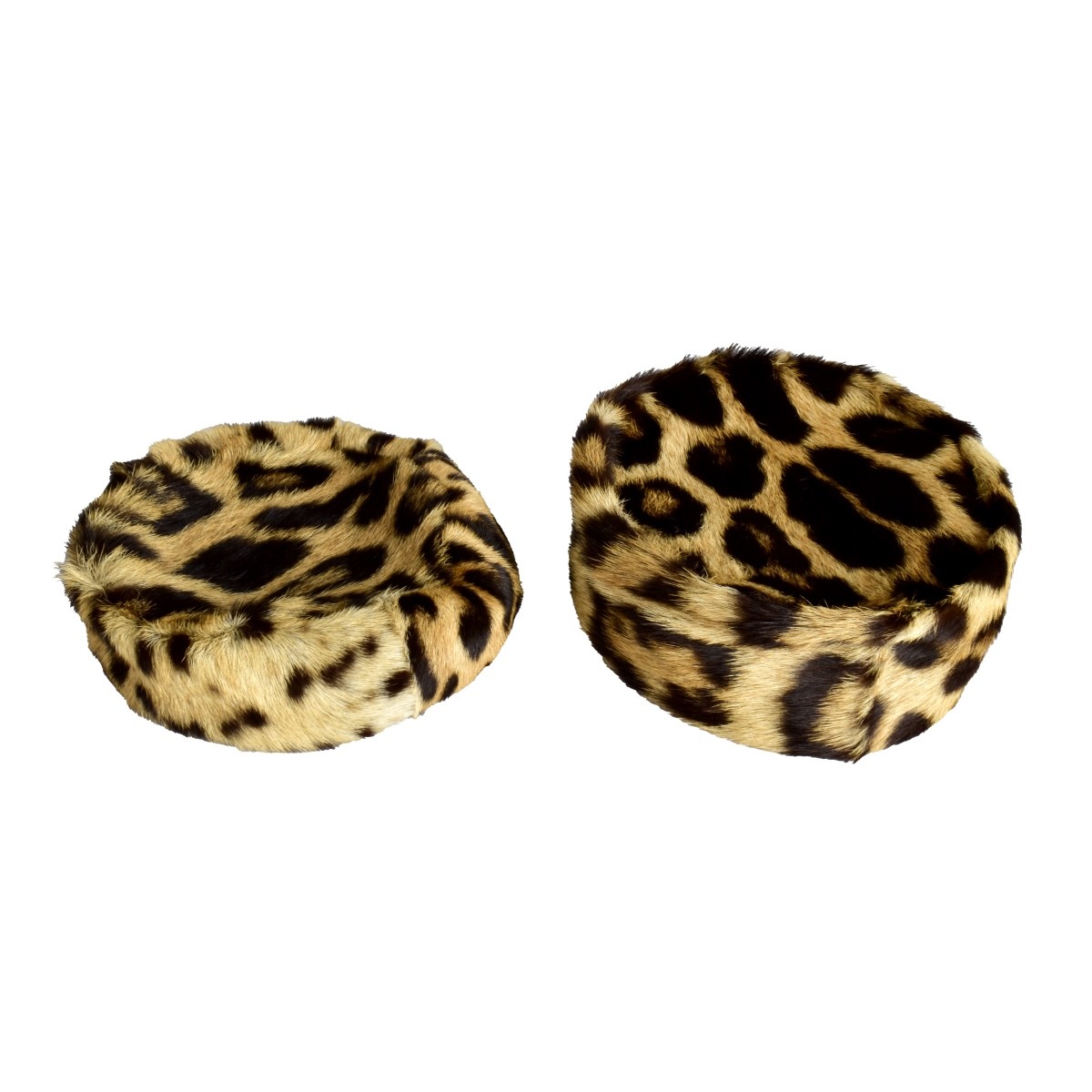 Two Genuine Leopard Skin Hats