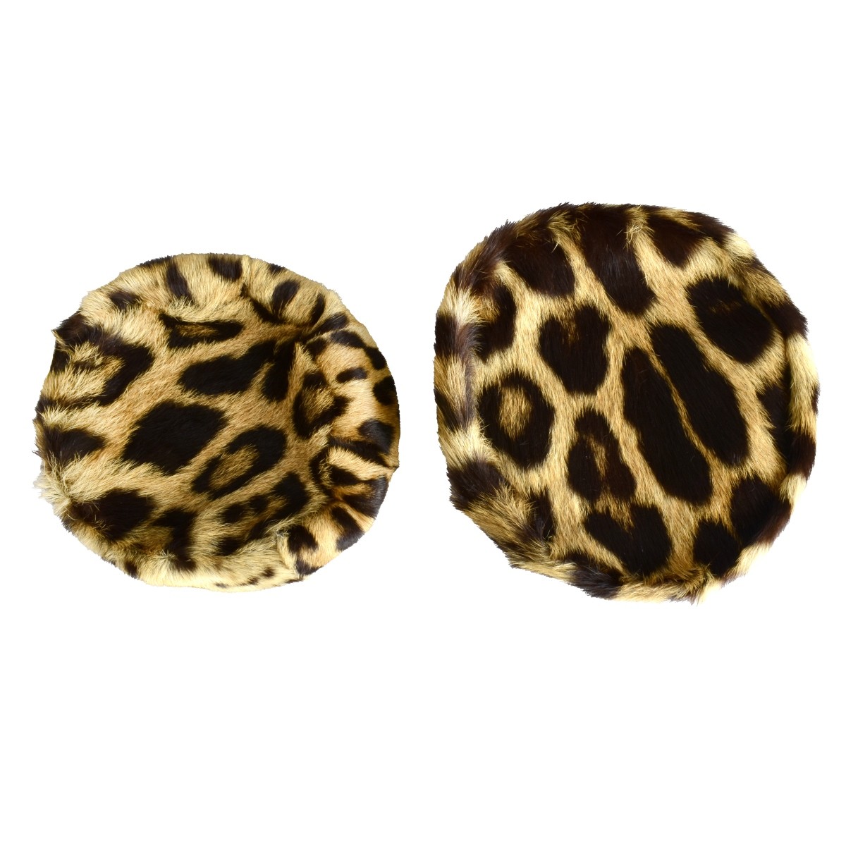 Two Genuine Leopard Skin Hats