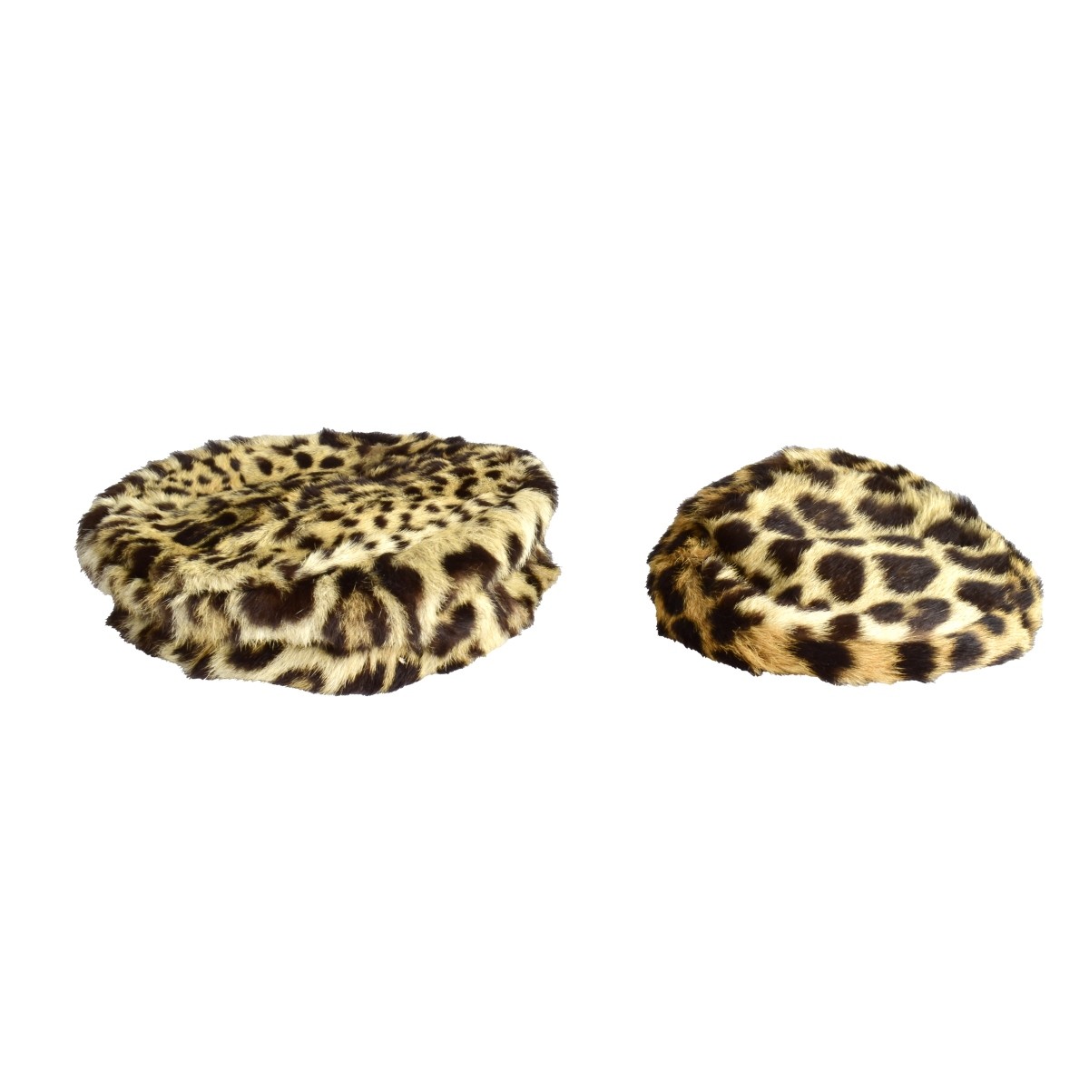 Two Genuine Leopard Skin Hats